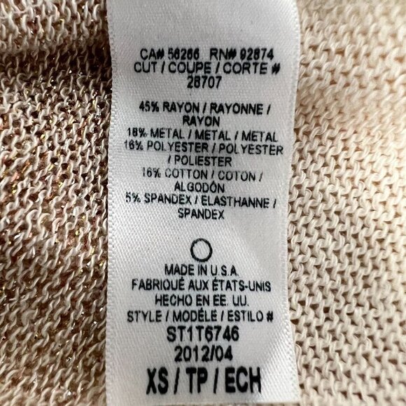 Splendid Womens Multicolor Striped Knitted Glitter Pullover Tank Top Size XS - Picture 8 of 8